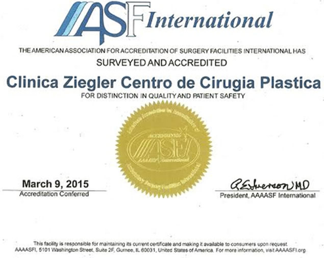 Diploma Certificación Internacional de la AAAASFI