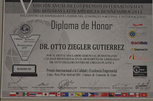 Diploma Internacional a la Calidad y Excelencia Empresarial 2011