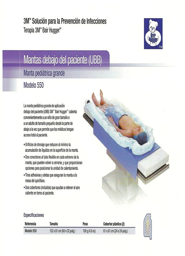mantas de calentamiento para sala de operaciones